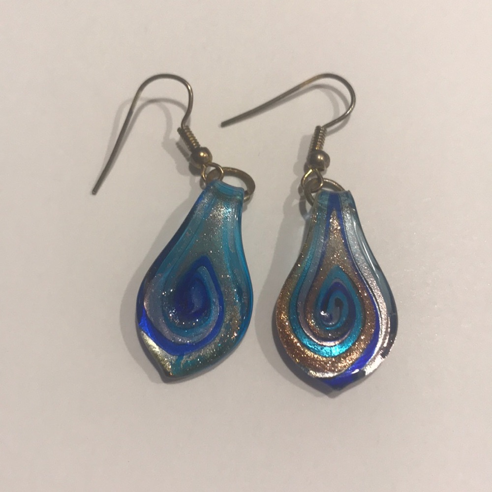 Blue Swirl Earrings